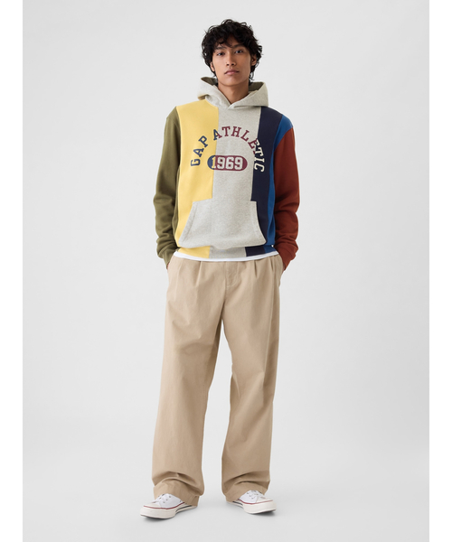 STONE ☆カラーブロック ロゴ パーカー♪【送料込】 GAP パーカー カラーブロック ATHLETICロゴ メンズ レディース