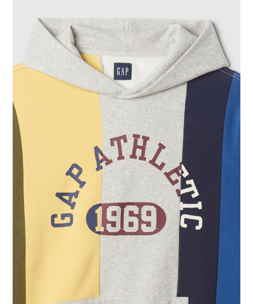 GAP パーカー カラーブロック ATHLETICロゴ メンズ レディース