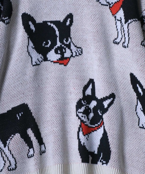 あ様 ANPAS セーター ニット Jacquard Fabric Allover Pattern Animal