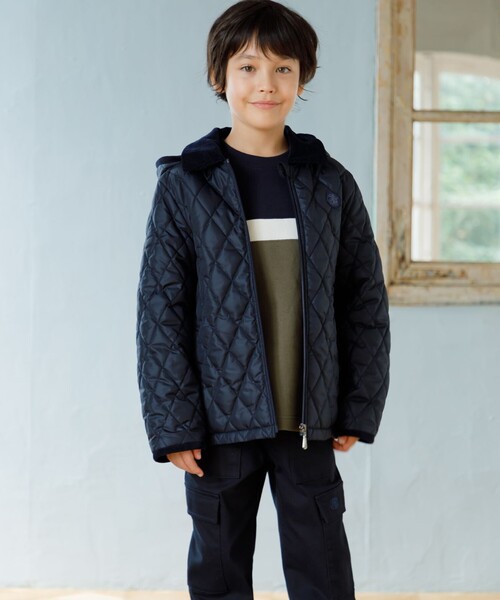 MONCLER ネイビー キルティングジャケット 130cm MONCLERダウンジャケット ネイビー130cm
