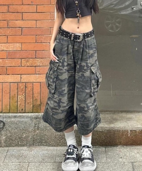 MARK＆LONAベージュ迷彩カーゴパンツ 大特価】ベージュ カモフラージュ柄 迷彩柄 トラックパンツ