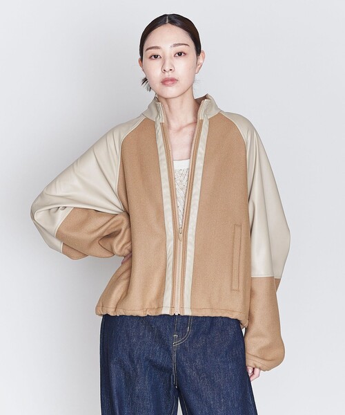 ジャケット ブルゾン 「ASTRAET」コンビ スタンドカラー ジップ  