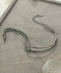 ブレスレット メッシュチェーンダブルラインブレ...の詳細画像4