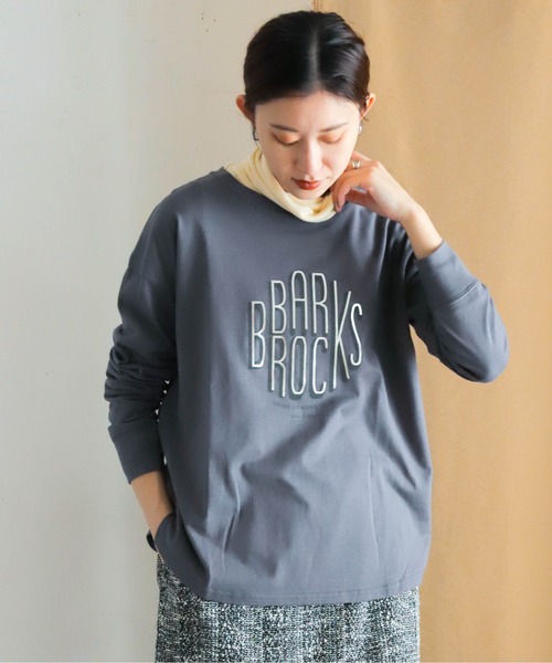 tシャツ BAR BROCKS箔PT　ロンTEE レディース