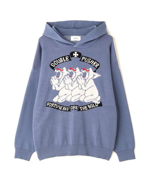TAIN DOUBLE PUSH セットアップ　グレー　　　タインダブルプッシュ TAIN DOUBLE PUSH/タインダブルプッシュ/Exc. KNIT HOODIE