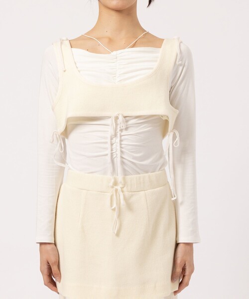 ニット 「PoI/ポイ」ribbon bustier/リボンニットビスチェ レディース PoI ニット 「PoI/ポイ」ribbon bustier/リボンニットビスチェ