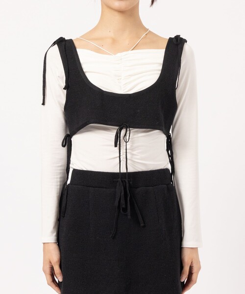 ニット 「PoI/ポイ」ribbon bustier/リボンニットビスチェ レディース PoI ニット 「PoI/ポイ」ribbon bustier/リボンニットビスチェ