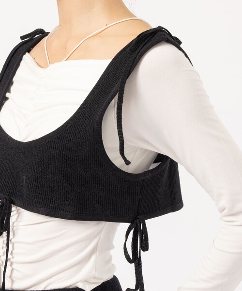 ニット 「PoI/ポイ」ribbon bustier/リボンニットビスチェ レディース PoI ニット 「PoI/ポイ」ribbon bustier/リボンニットビスチェ