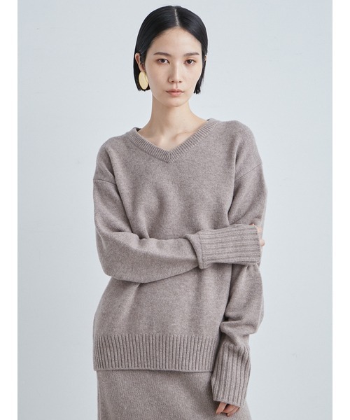 ニット コンフォートWOOLVネックNT レディース