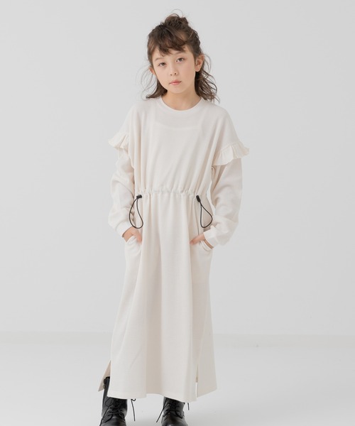 JAM & LINK ワンピース ワッフル 長袖ロングワンピース キッズ 子供服