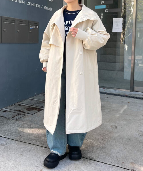 オンラインショップ CIAOPANIC TYPY 2WAYスタンドカラー コート ステンカラーコート ジャケット・アウター