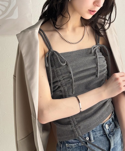 キャミソール ドロストキャミソールビスチェ classicalelf キャミソール 大人可愛いシルエット。マルチway