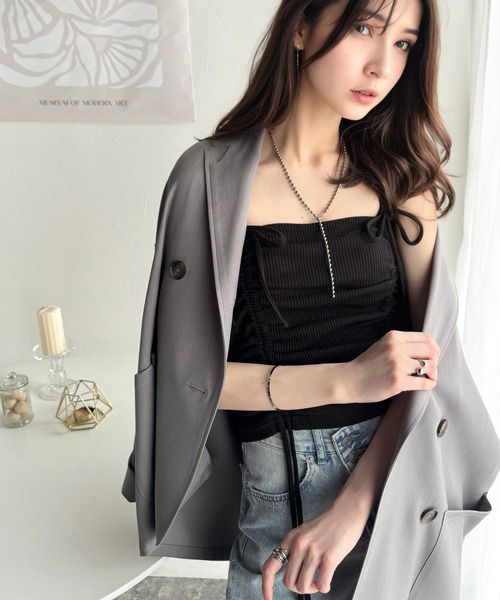 キャミソール ドロストキャミソールビスチェ classicalelf キャミソール 大人可愛いシルエット。マルチway