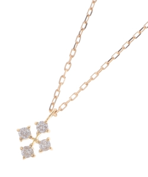 COCOSHNIK（ココシュニック） ネックレス K18ダイヤモンド ひし形 