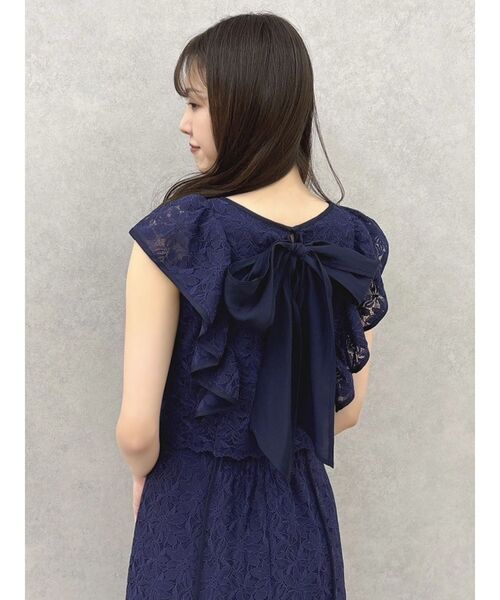 dazzlin（ダズリン） ドレス バックリボンパイピングレースドレス