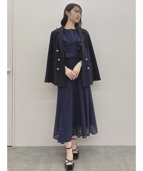 dazzlin（ダズリン） ドレス バックリボンパイピングレースドレス