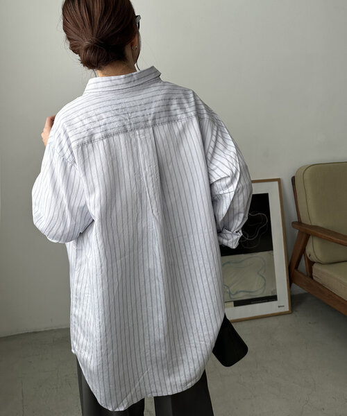 Discoat ブラウス シャツ 「新色追加!/WEB限定」ダブルストライプ