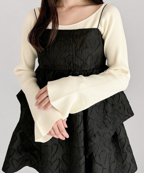 Heather ニット セーター 2WAYフレアリブニット 314408