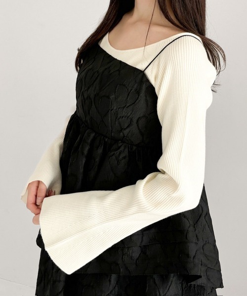 Heather（ヘザー） ニット セーター 2WAYフレアリブニット 314408