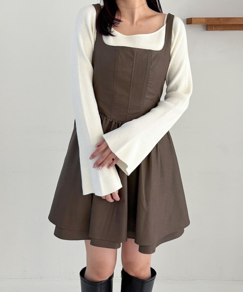 Heather ニット セーター 2WAYフレアリブニット 314408