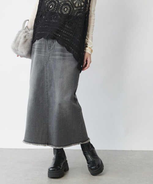 DENIM デニムスカート サイズ XS un dix cors デニムスカート 「低身長サイズ追加・オール