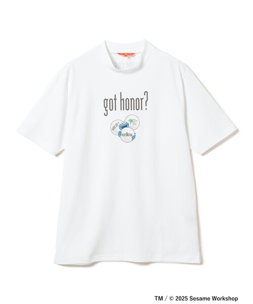 【新品未使用タグ付き】Golfickers モックネックTシャツ M 白 WG ゴルフ モックネック Tシャツ ”Good dub” ホワイト 速乾