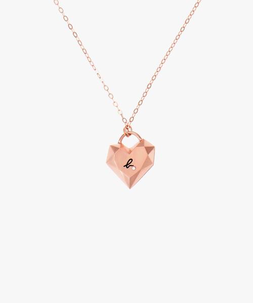 agnes b. \"Carving of love\" ハート 両面 ネックレス agnes b. ネックレス H925 ハート ”Carving of love” レディース