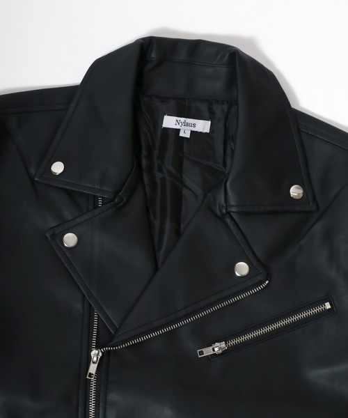 革ジャン ライダース ダブルライダースジャケット フェイクレザー/合皮