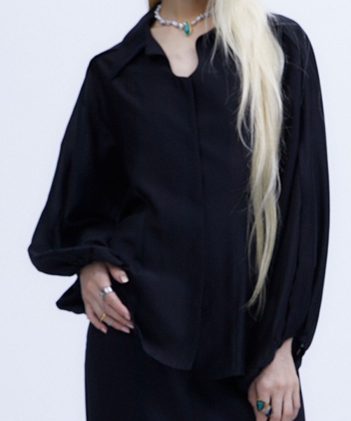 ブラウス シャツ SHEER VOLUME SLEEVE SHIRT / シアーボリュームスリーブシャツ レディース