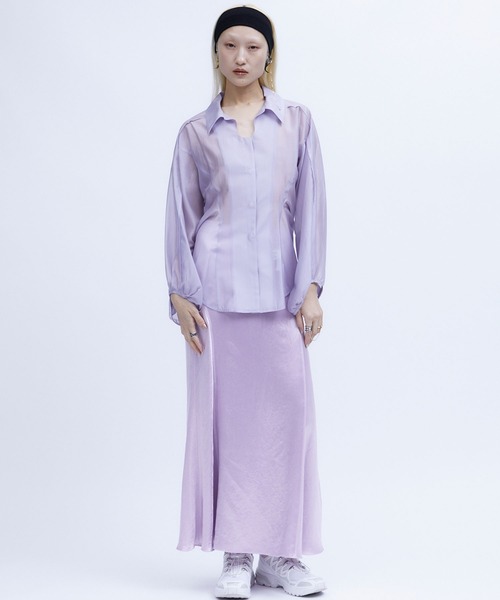 THINGS THAT MATTER ブラウス シャツ SHEER VOLUME SLEEVE SHIRT