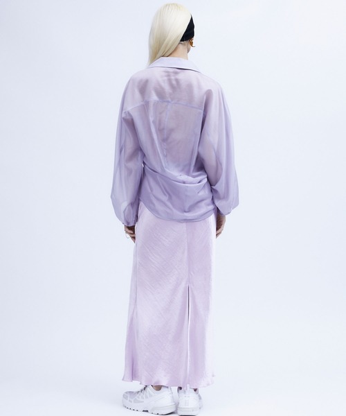 THINGS THAT MATTER ブラウス シャツ SHEER VOLUME SLEEVE SHIRT