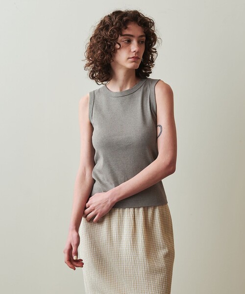 タンクトップ ノースリーブ 「Steven Alan」アンダイド フライス タンクトップ レディース STEVEN ALAN タンクトップ ノースリーブ 「Steven Alan