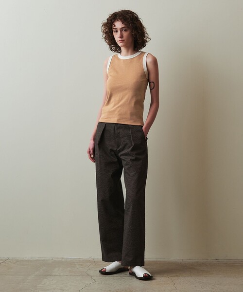 タンクトップ ノースリーブ 「Steven Alan」アンダイド フライス タンクトップ レディース STEVEN ALAN タンクトップ ノースリーブ 「Steven Alan
