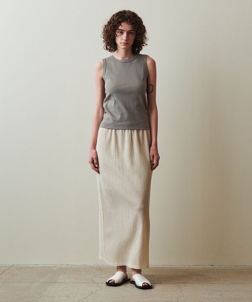 タンクトップ ノースリーブ 「Steven Alan」アンダイド フライス タンクトップ レディース STEVEN ALAN タンクトップ ノースリーブ 「Steven Alan