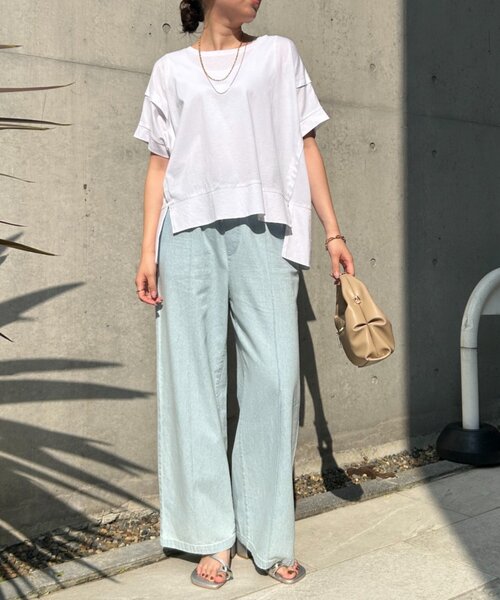 Jena espace merveilleux ビッグ変形Tシャツ　2色セット Jena espace merveilleux tシャツ 「新色登場」「サラサラ素材で