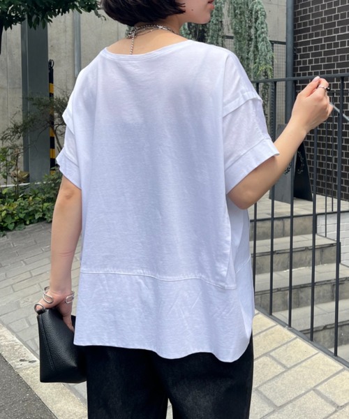 値下未使用Jena espace merveilleux ビッグ変形Tシャツ 白 新品Jena espace merveilleux ビッグ変形Tシャツ ホワイト