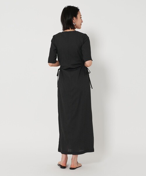 beauty&youth サイドホール ショートスリーブワンピース black BEAUTY＆YOUTH UNITED ARROWS ワンピース サイドホール ショート