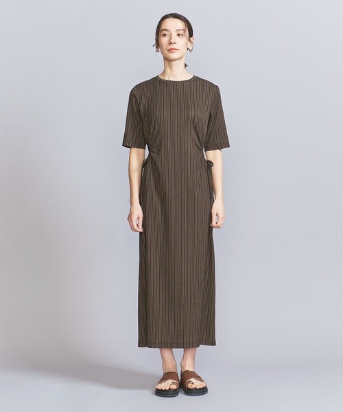 値下げBEAUTY&YOUTH サイドホール ショートスリーブ ワンピース BEAUTY&YOUTH UNITED ARROWS ワンピース サイドホール ショート
