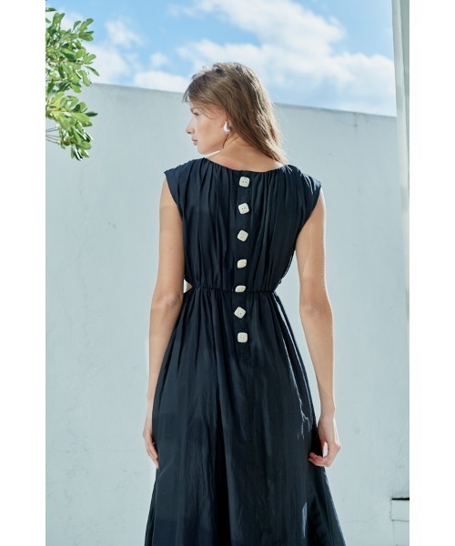 Estella.K ワンピース Ravello Silk Long Dress カットアウトコットン
