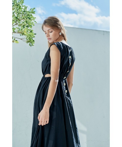Estella.K ワンピース Ravello Silk Long Dress カットアウトコットン