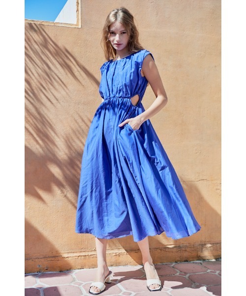 Estella.K ワンピース Ravello Silk Long Dress カットアウトコットン
