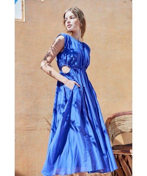 Estella.K ワンピース Ravello Silk Long Dress カットアウトコットン
