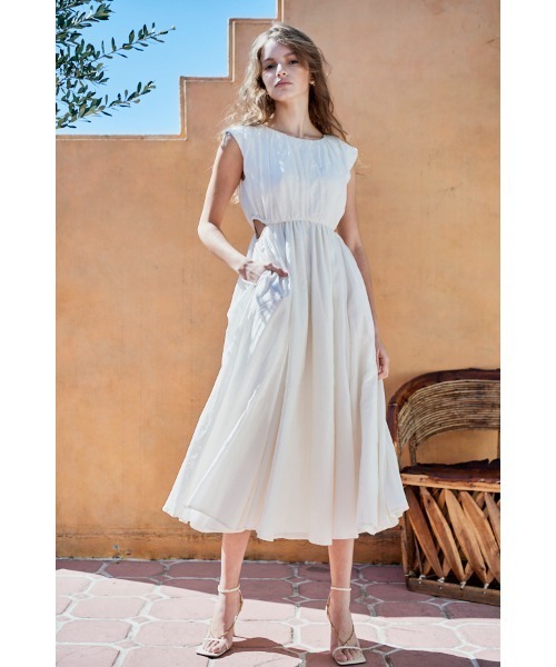 Estella.K ワンピース Ravello Silk Long Dress カットアウトコットン