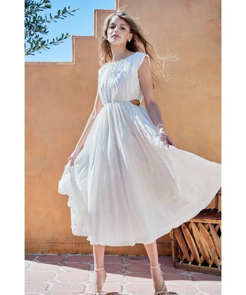 Estella.K ワンピース Ravello Silk Long Dress カットアウトコットン