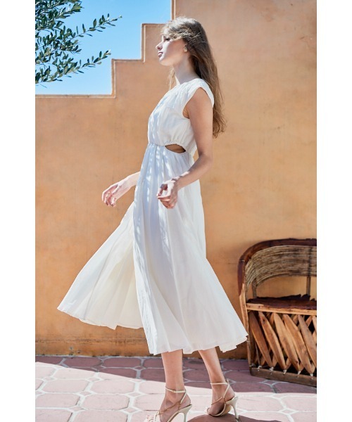 Estella.K ワンピース Ravello Silk Long Dress カットアウトコットン