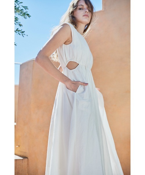 Estella.K ワンピース Ravello Silk Long Dress カットアウトコットン