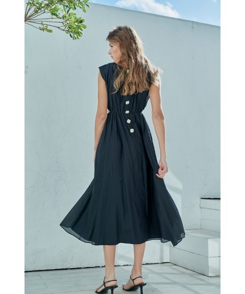 Estella.K ワンピース Ravello Silk Long Dress カットアウトコットン
