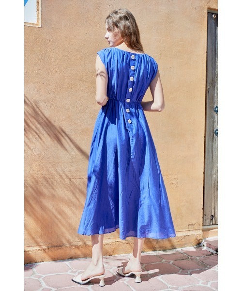 Estella.K ワンピース Ravello Silk Long Dress カットアウトコットン