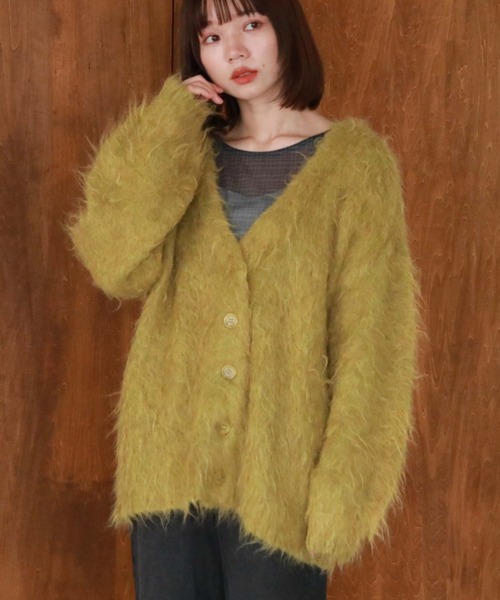 「archives」 ニットカーディガン MEDIUM グレー レディース_画像2