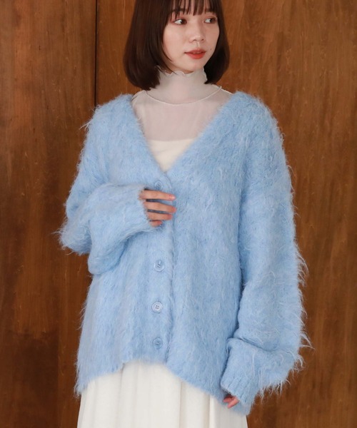 「archives」 ニットカーディガン MEDIUM グレー レディース_画像4